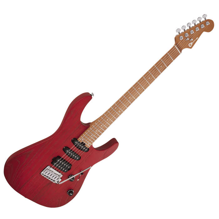 Charvel Pro-Mod DK24 HSS 2PT CM - Roasted Maple Neck - Red Ash
