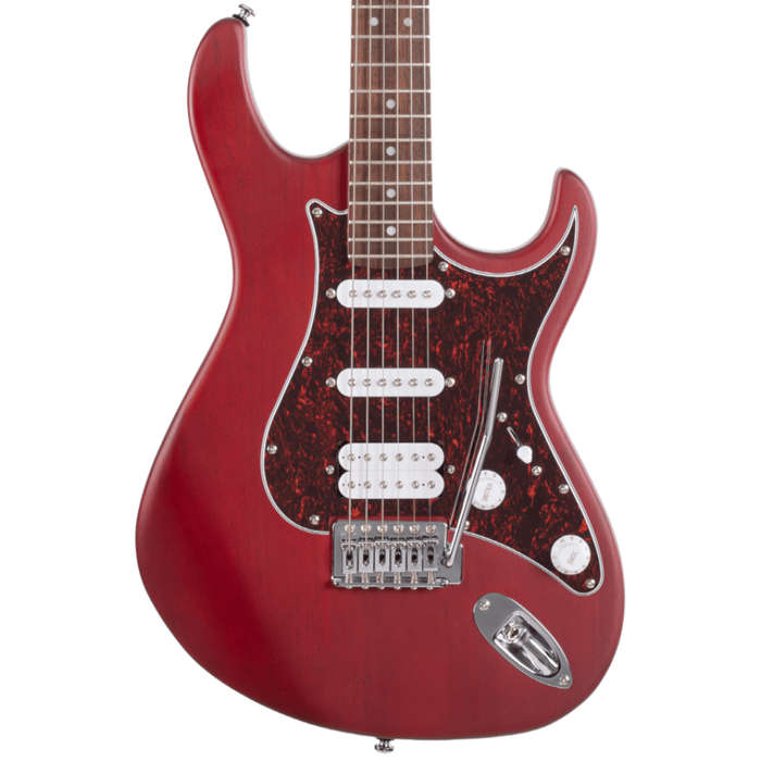 Cort G110 Electric Guitar - HSS - Open Pore Black Cherry