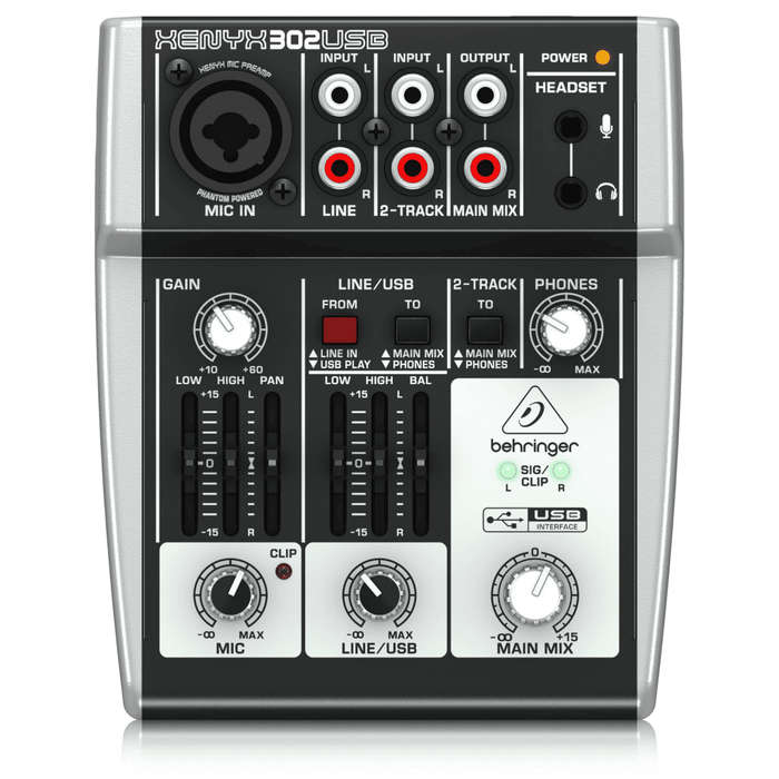 Behringer 302USB Mixer and USB Audio Interface