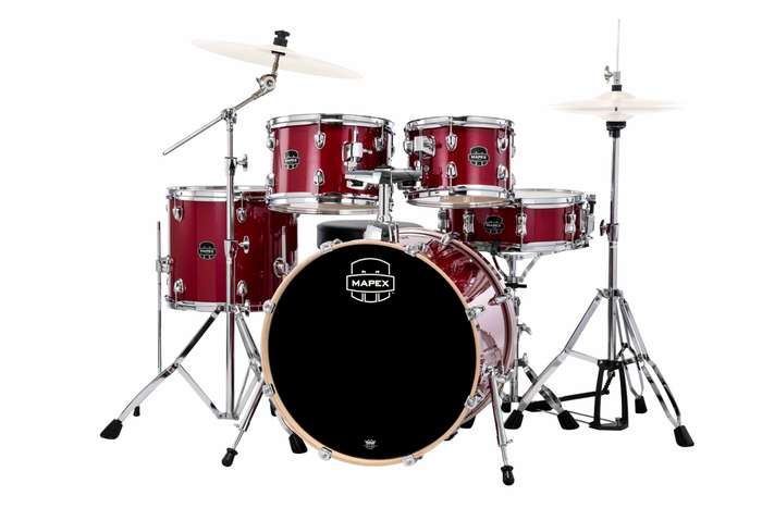Mapex Venus VE5044FTVM 5-Piece Fusion Drum Kit (Excludes Cymbals) - Crimson Red Sparkle