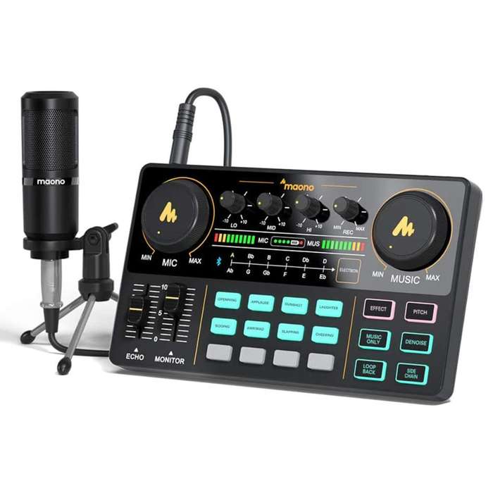 MAONO Maonocaster Lite Portable All-In-One Podcast Production Studio Bundle