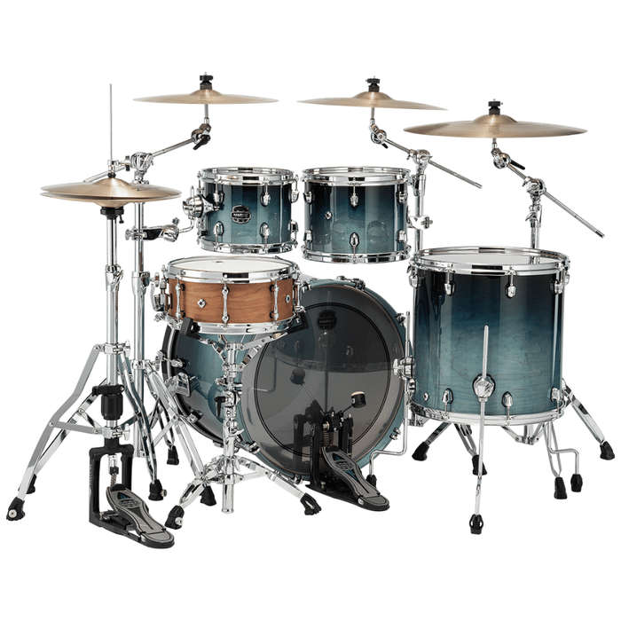 Mapex SATURN 4-Piece Rock Drum Kit - Teal Blue Fade (Hardware, Cymbals & Snare Excluded)