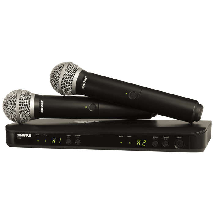 Shure BLX288/PG58-H8E Dual-Channel Wireless Handheld Microphone System