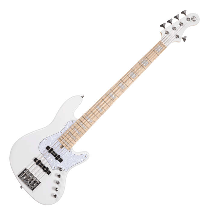 Cort Elrick NJS5 5-String Bass Guitar - White