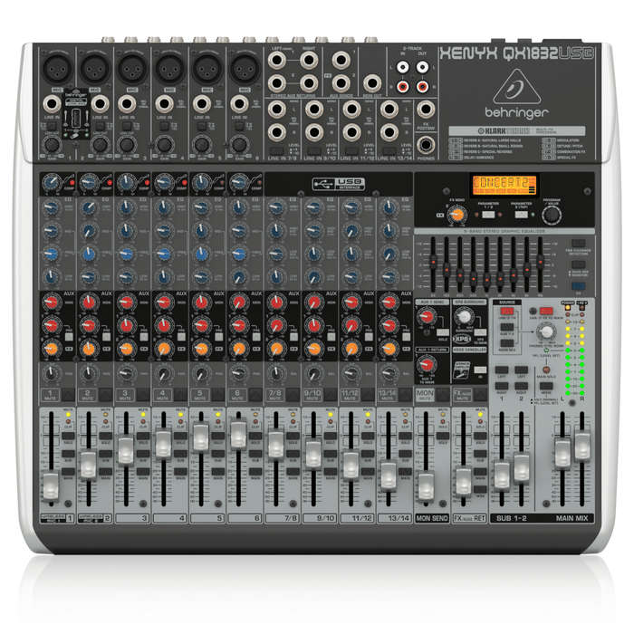 Behringer Xenyx QX1832USB Mixer with USB and Effects