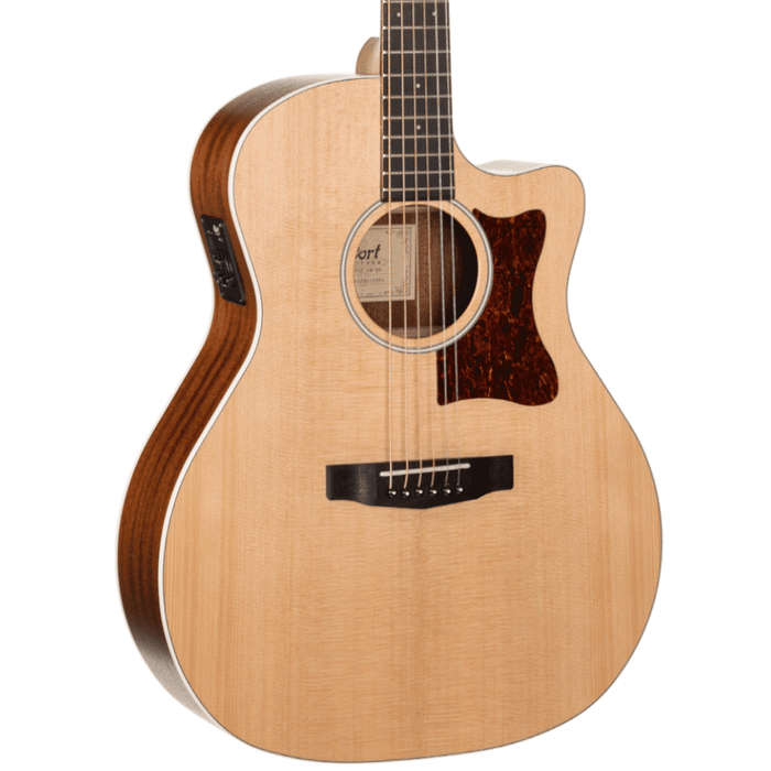 Cort GA1E Grand Auditorium Acoustic-Electric Guitar - Natual Satin