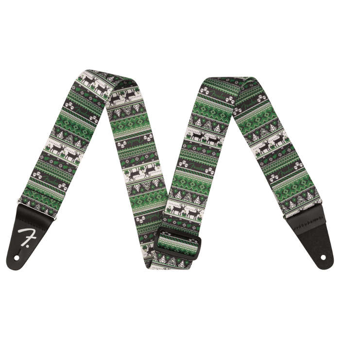 Fender Ugly Xmas Sweater Guitar Strap - Green Fair Isle