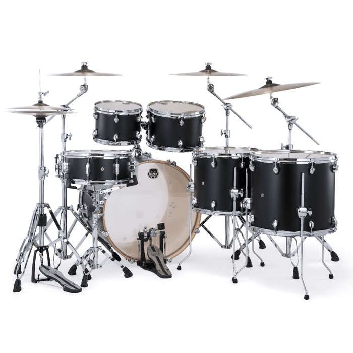Mapex Mars Maple 6-Piece Studioease Shell Pack (Excludes Hardware and Cymbals) - Matt Black