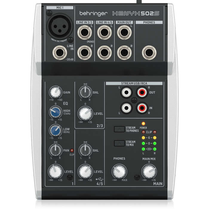 Behringer Xenyx 502S 5-channel Analog Streaming Mixer