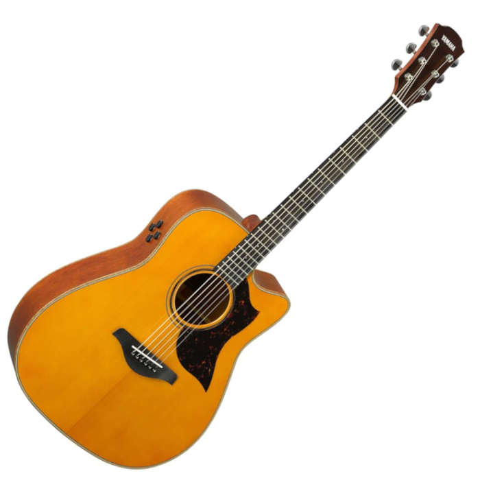 Yamaha A3M Dreadnought Cutaway Acoustic-electric Guitar - Vintage Natural