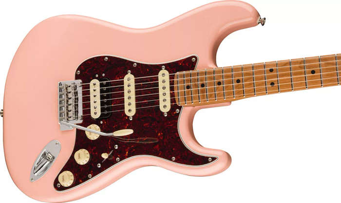 Fender Limited Edition Player Stratocaster HSS, Roasted Neck, Shell Pink