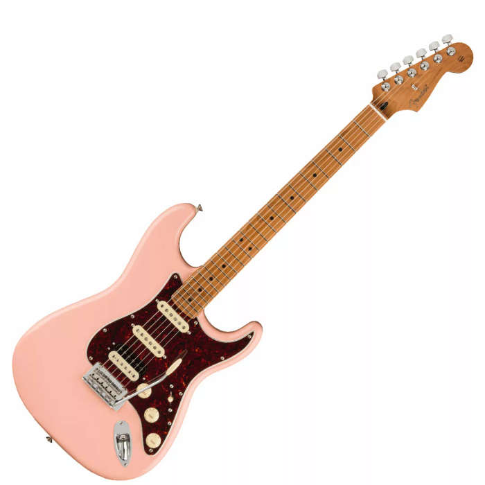 Fender Limited Edition Player Stratocaster HSS, Roasted Neck, Shell Pink