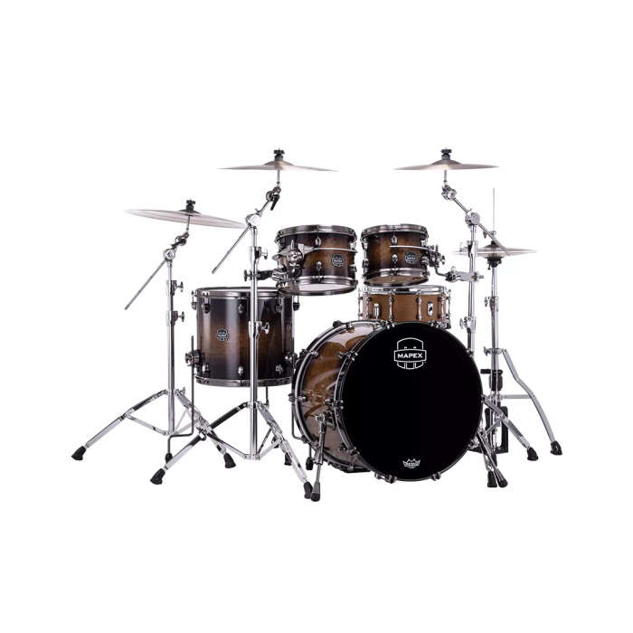 Mapex Saturn Evolution Classic Birch 4-Piece Shell Pack Drum Kit - Exotic Night Forest Burst Lacquer
