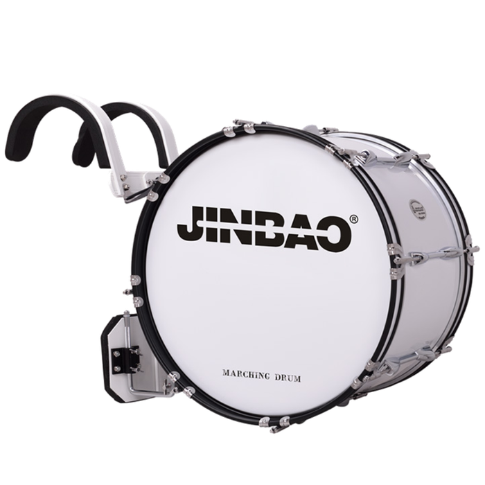 Jinbao 26" Marching Bass Drum - White