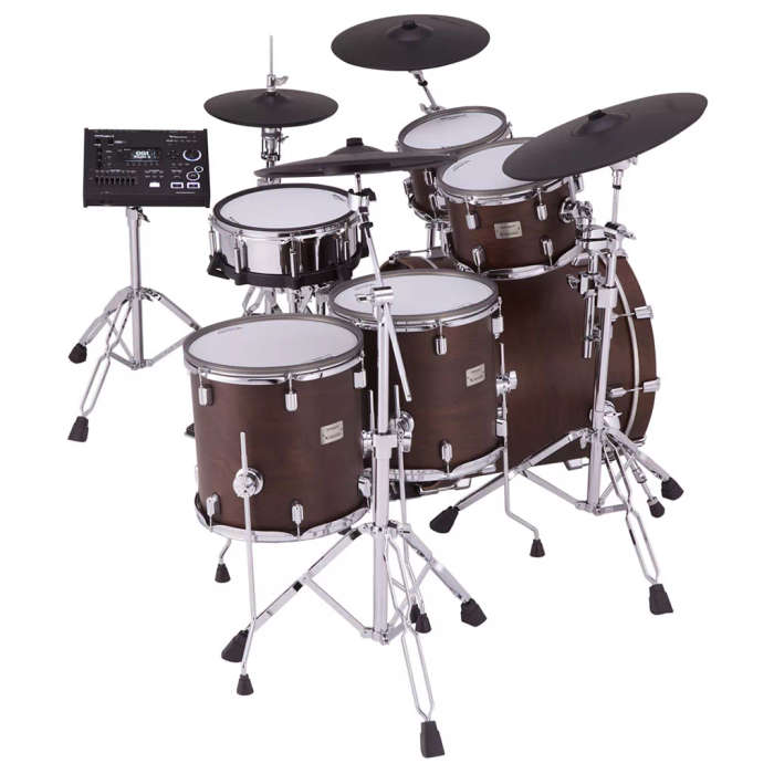 Roland VAD716 Electronic Drum Set - Satin Walnut