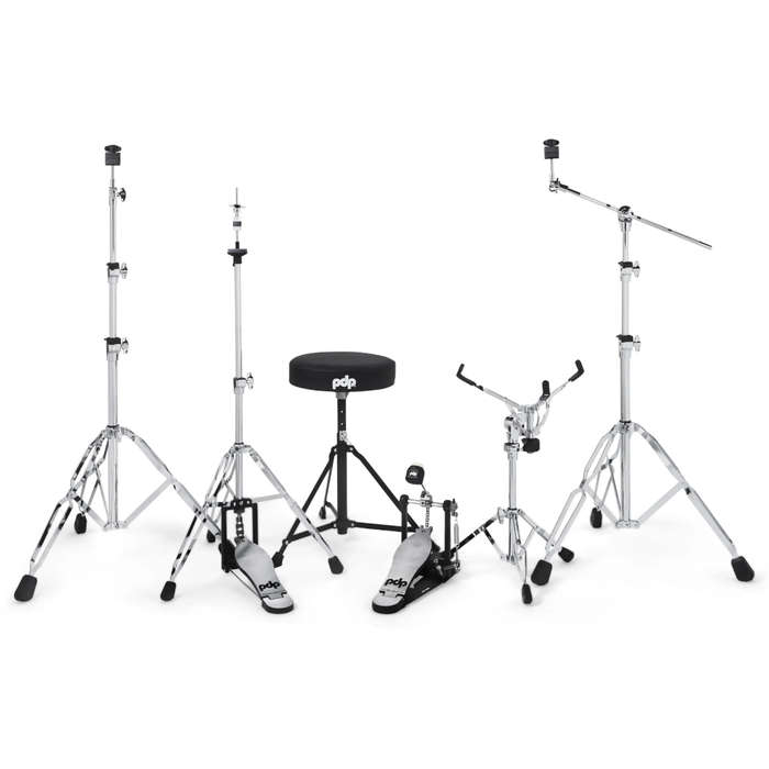 PDP Mainstage 5-piece Complete Drum Set with Paiste Cymbals - Black Sparkle