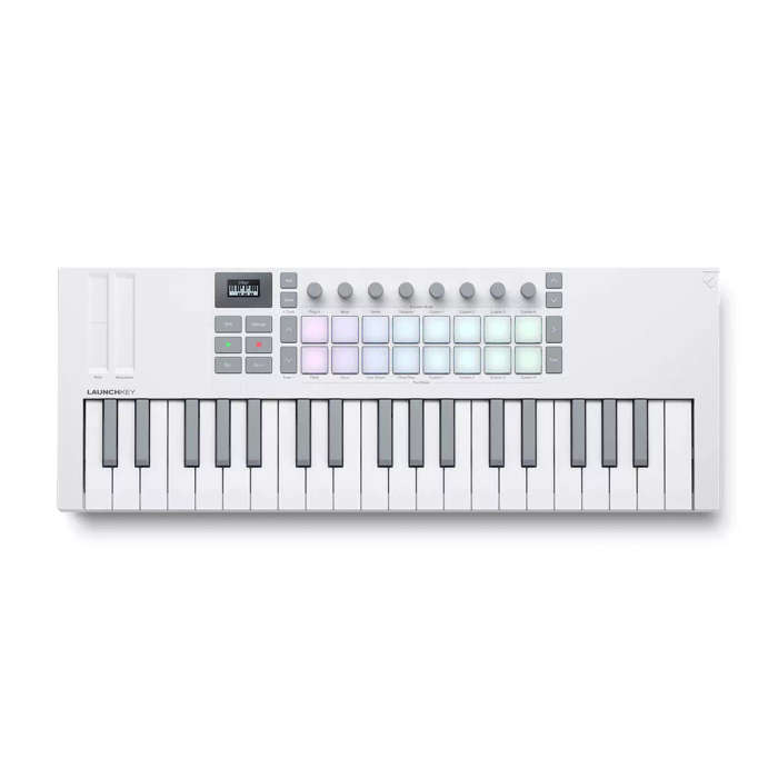 Novation Launchkey Mini 37 MK4 MIDI Keyboard Controller - White