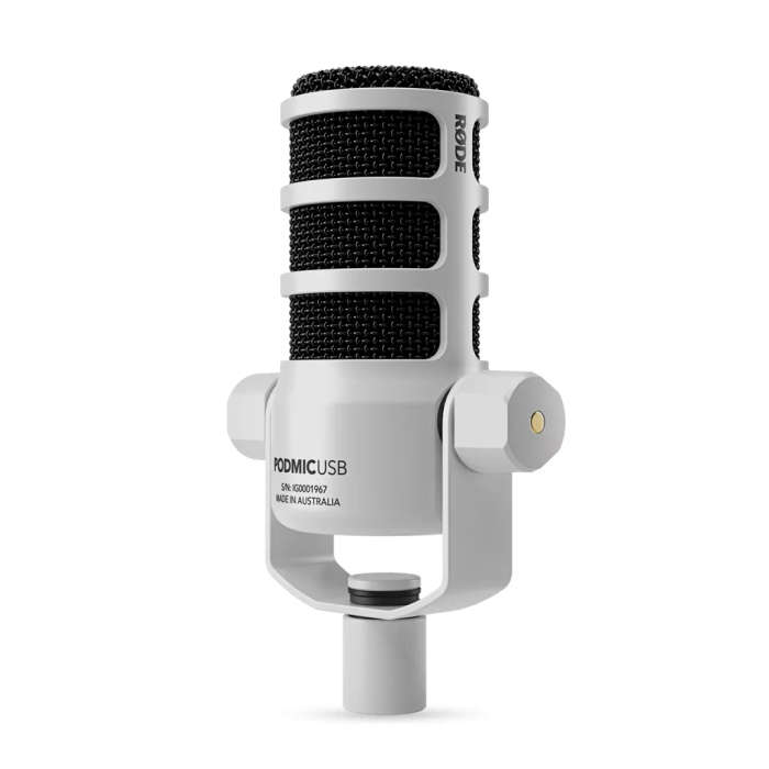 Rode PodMic USB Dynamic Broadcast Microphone with XLR & USB Output - White