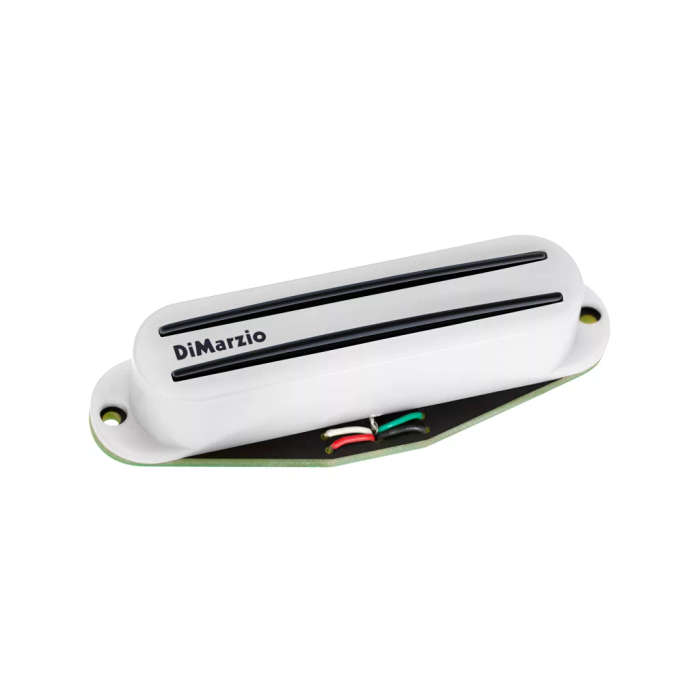 Dimarzio BC-1 Rail Hum Cancelling Strat Pickup - White with Black Poles