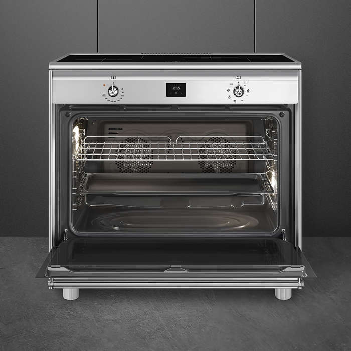 Smeg Cooker with Induction Hob CG90CIXT