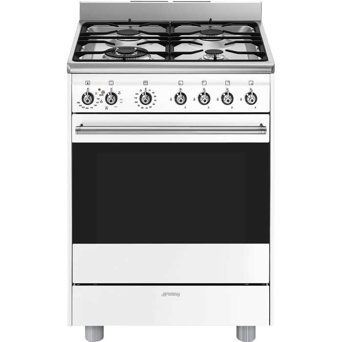 Smeg Cooker with Gas Hob 60x60 cm SSA60MWH2