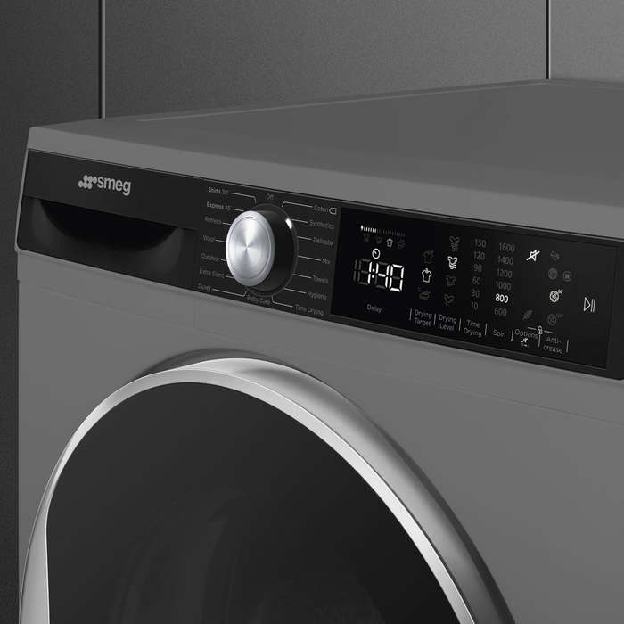 Smeg 9kg Dark Inox Heat Pump Tumble Dryer D3T9XSA