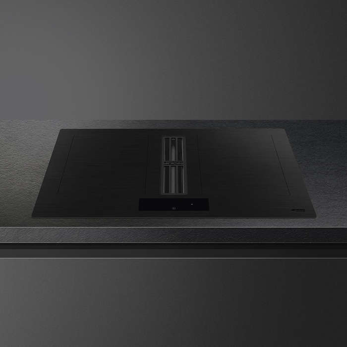 Smeg 83cm Hob with Integrated Extractor  HOBD382MB2