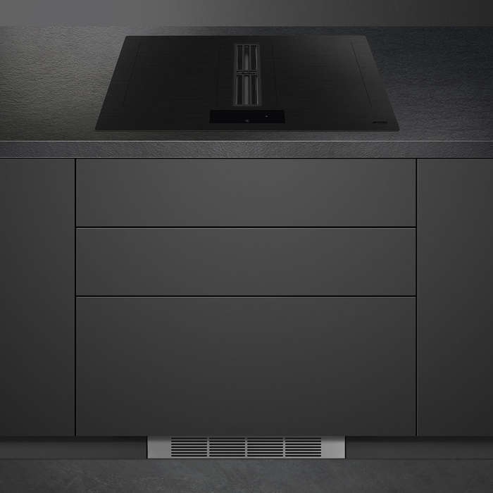 Smeg 83cm Hob with Integrated Extractor  HOBD382MB2
