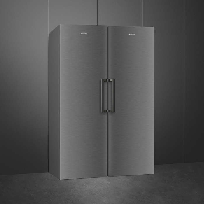 Smeg 60cm Dark Inox Free Standing One Door Refrigerator - RL39KNZA