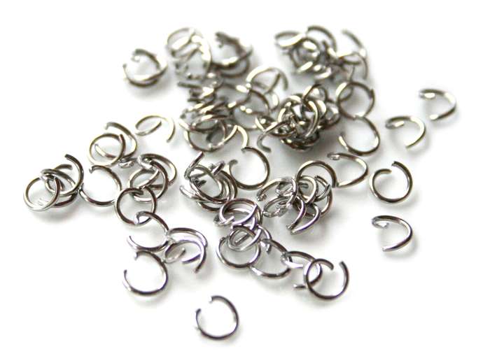 200x Jumpring in stainless steel 0.5x6mm