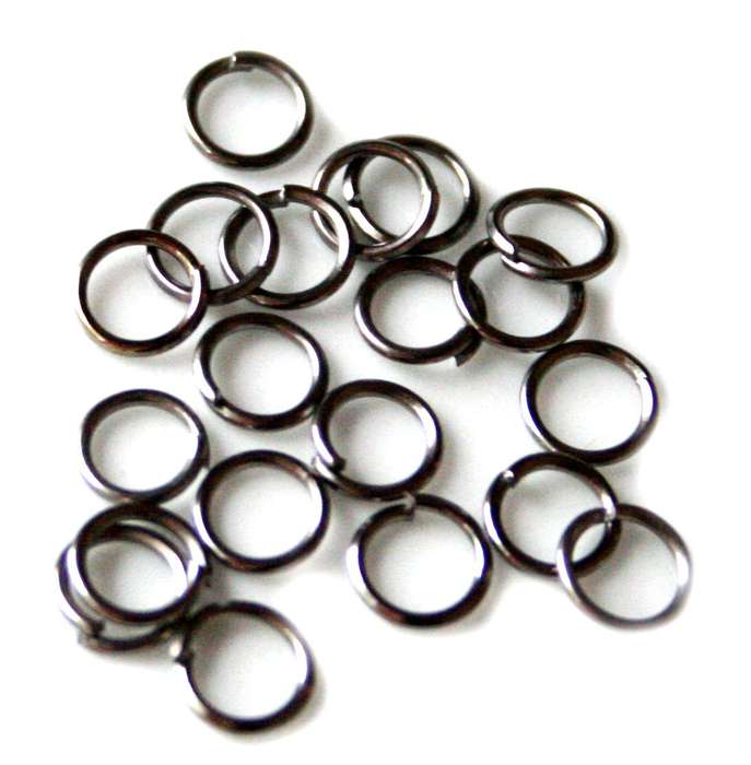20x Jumprings, gunmetal color, 6.3x1mm