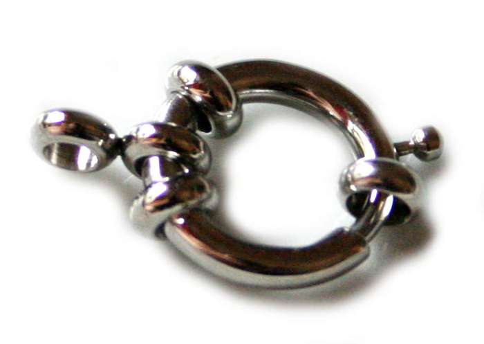 Clasp Signoretti Dark Silver Color Size 14mm