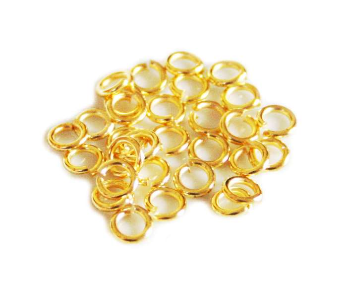 50 x Nickel free jumpring, gold color, 1x5mm