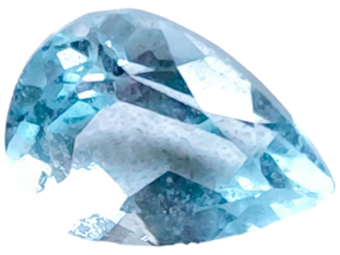 Aquamarine, pear cut, 1.535ct, 6.5x10mm