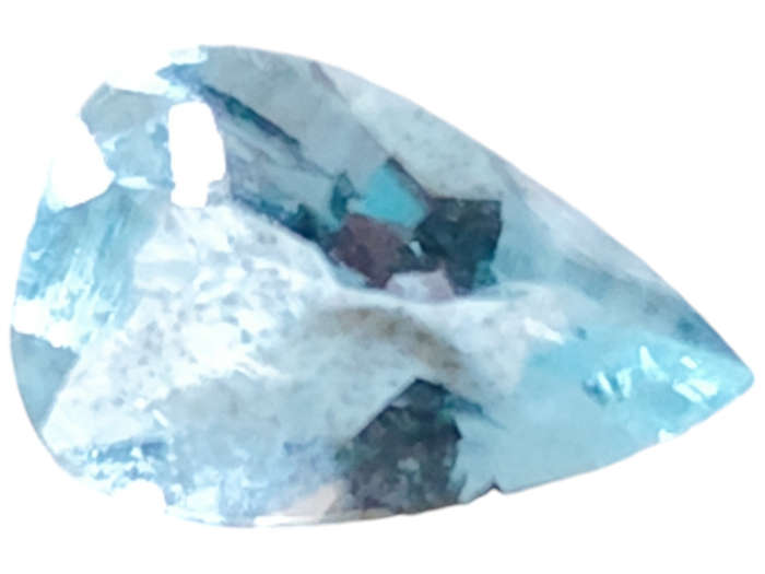Aquamarine, pear cut, 0.765ct, 6x9mm