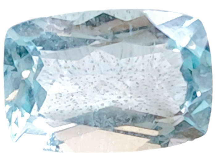 Aquamarine, cushion cut, 1.56ct, 6.5x9.5mm