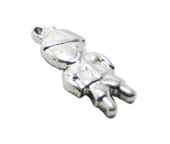 Girl charm in stainless steel, 21mm