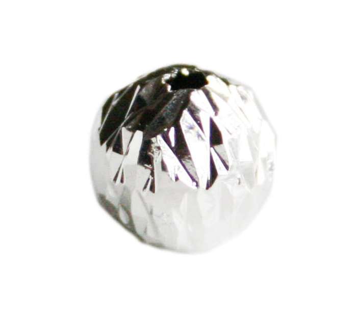 2 x Nickel free round bead, facets, 10mm