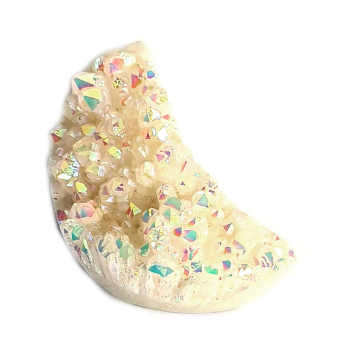 White Aura Quartz moon carving, 6-8cm