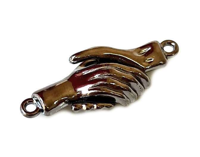 Hands magnetic clasp, 12x32mm, gunmetal