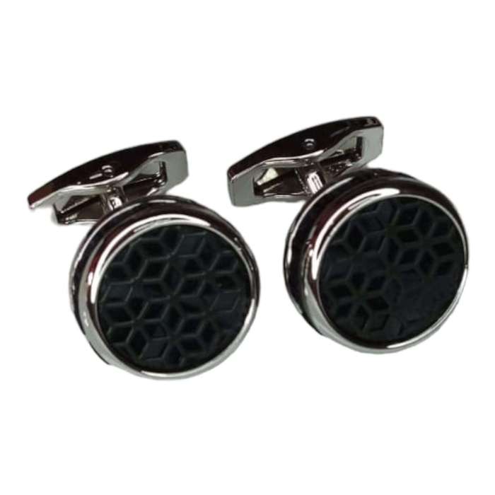 Cufflink set in Stainless Steel, 18mm