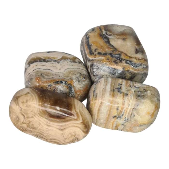 Bumblebee Calcite square tumble, 20-30mm