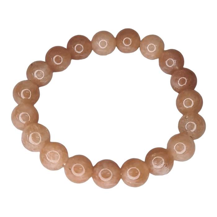 Sunstone bead bracelet, 10mm, stretchcord