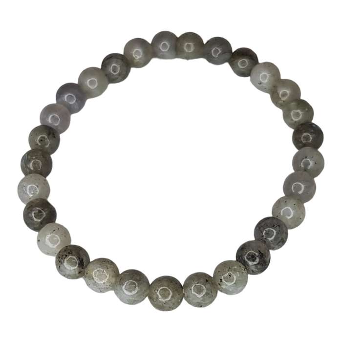 Labradorite bead bracelet, 6mm, stretchcord