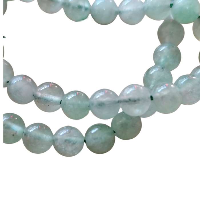 Light Green Aventurine string, round, 6.5mm, 38.2cm