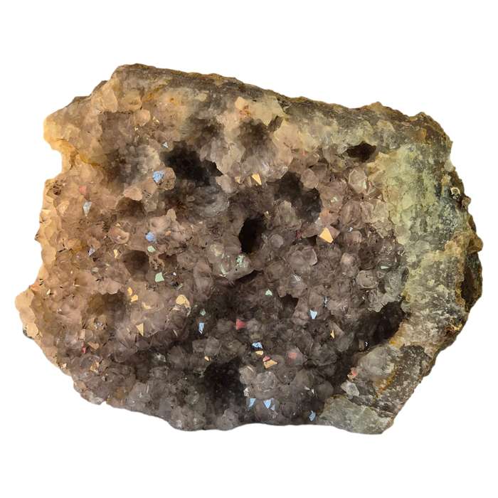 Geothite included Smoky Quartz, Mozambique, 19x24x6cm