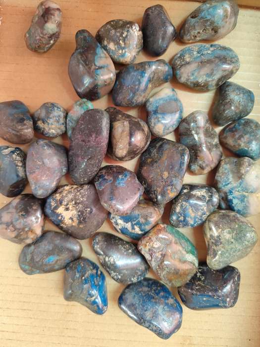 Azurite, Chrysocolla & shattucklte tumble Large