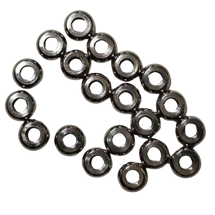 20x Disc bead in stainless steel, 4x1.5mm