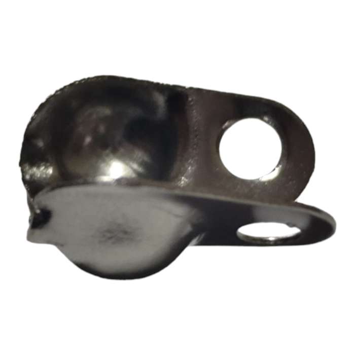 4 pairs Clamshell bead end, Stainless steel, 9mm