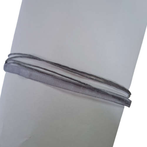 Ribbon necklace with clasp, Livid Grey, 45cm
